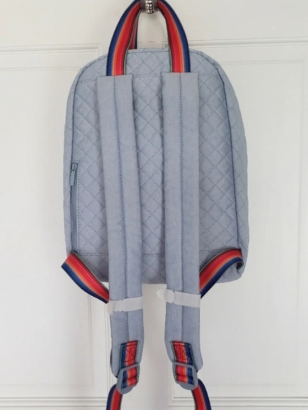 Vera Bradley Quilted Denim Mini Tote Pack Backpack Bright Pride Stripe